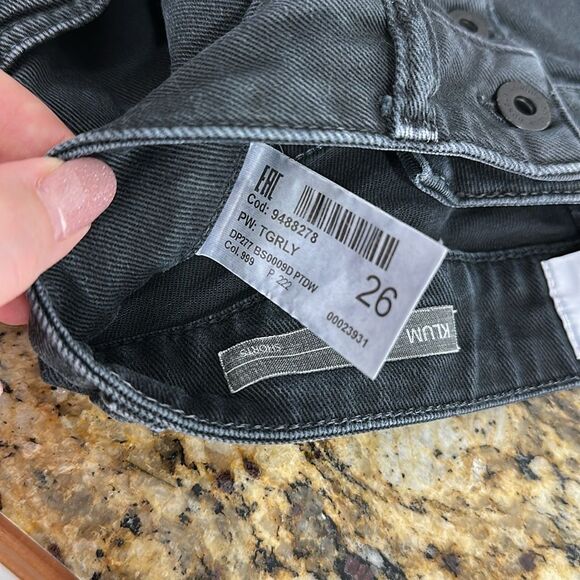 Dondup Klum Lace Trim Cotton Blend Black Jean Shorts Size 26 - Picture 6 of 10